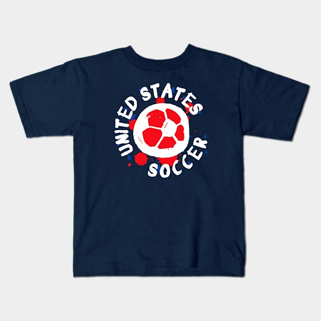 USA Soccer 02 Kids T-Shirt by Very Simple Graph